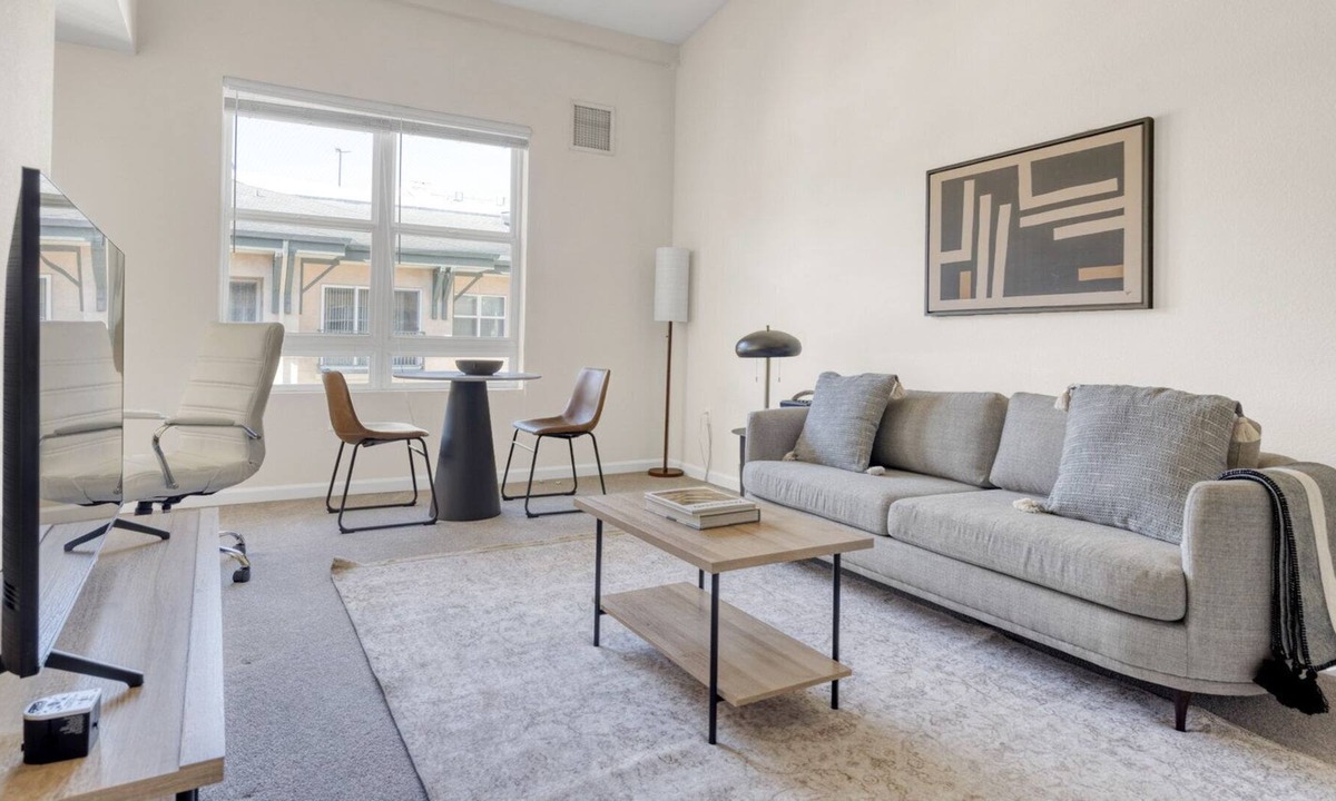 San Bruno Apartment | Chic San Bruno 1BR w/ Pool, W/D & Gym, easy highway access, by Blueground