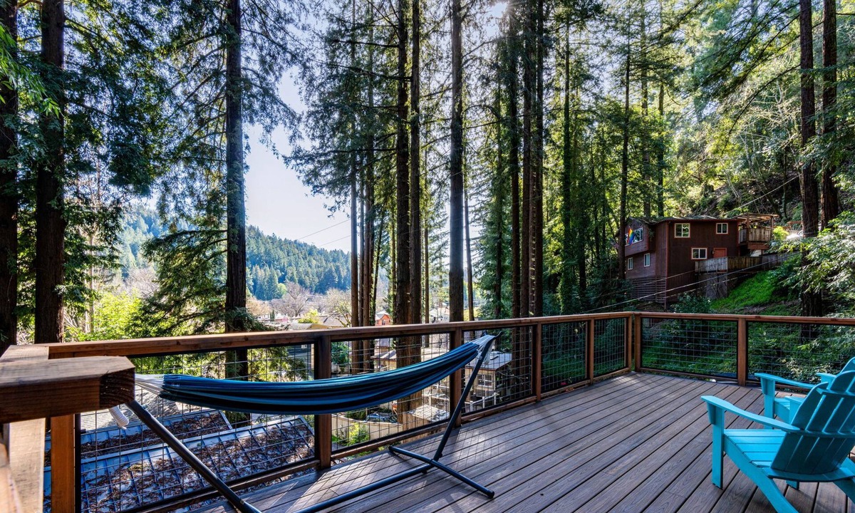 Guerneville Cabin | Peaceful Redwood Hideaway - Hot Tub, A/C, Walk to Russian River and Downtown