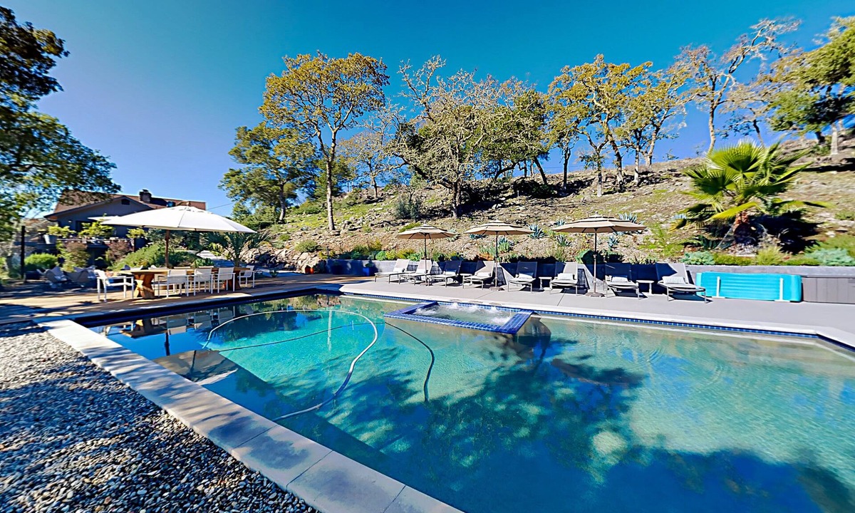 Kenwood House | Private 7-acre Kenwood retreat with pool, hot tub, firepit, & vineyard views