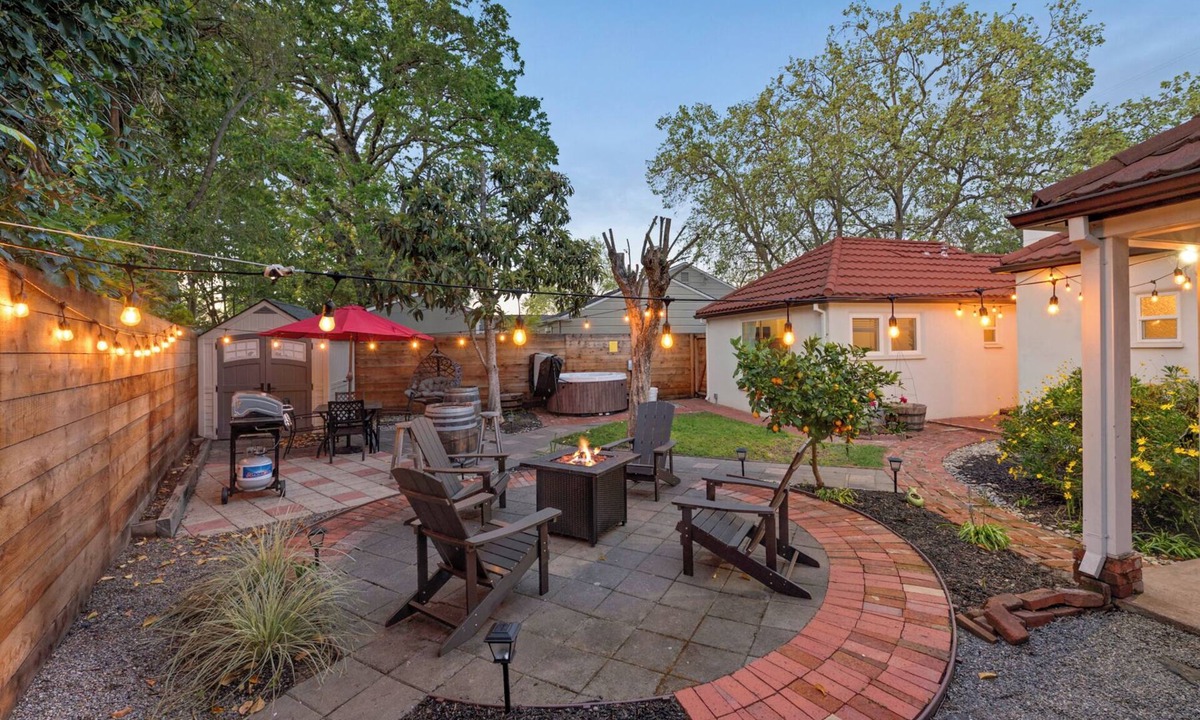Junior College Neighborhood Association House | Spanish Wine Country Cottage with Hot Tub!