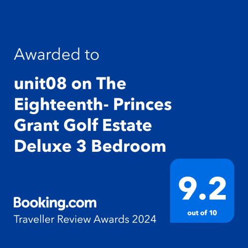Prince's Grant Golf Estate Apartment | Unit08 on The Eighteenth with inverter at Princes Grant Golf Estate