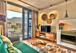 Waterfront apartment with balcony & views