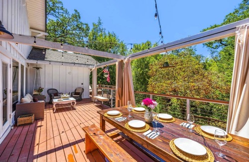 Glen Ellen House | Creekside Wine Country Escape w/Hot Tub + Game Room