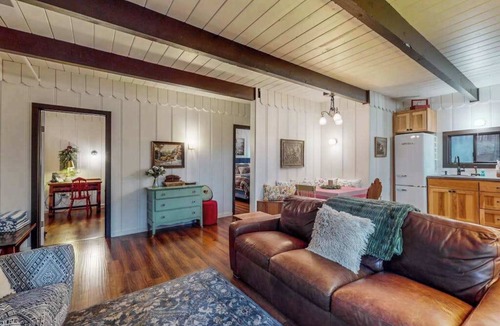 Hacienda House | Forestville 1BR cabin with clawfoot hot tub & AC — dogs welcome