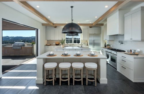 Riebli-Wallace Neighborhood Group House | Gated, single-level, Modern California style home with views in Wine Country