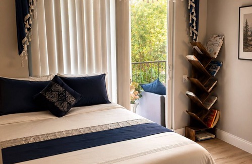 Downtown San Jose Apartment | Luxury 3BR/2BA Apartment with Forest View Balcony, Pool & 7-Star Comfort