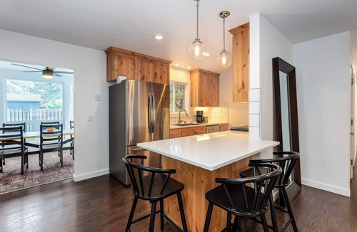 Larkspur House | Modern Bend Family-Friendly Home with Fenced Yard