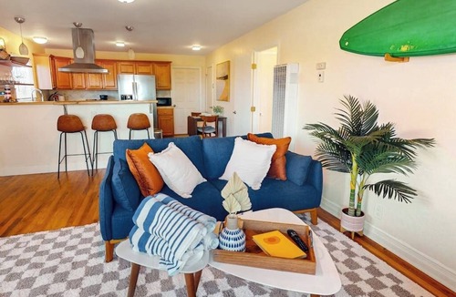 Seaside House | Ocean-view home in great location with backyard deck, grill, streaming, & W/D