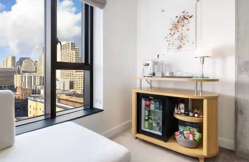Tenderloin Hotel | Pet-Friendly Double Queen Room in Timbri Hotel, SF, Near Golden Gate Theatre