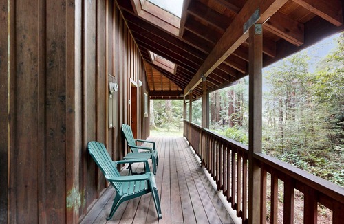 Little River House | Secluded house with WiFi, private hot tub, wood burning fireplace, Dog friendly