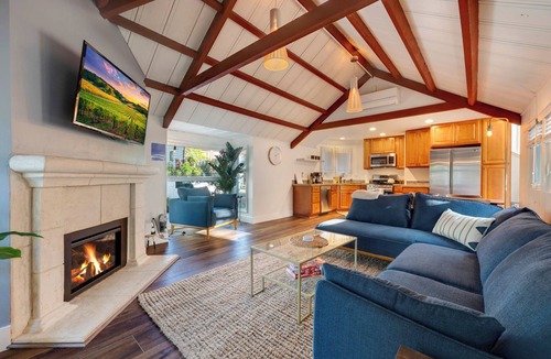 Junior College Neighborhood Association House | Spanish Wine Country Cottage with Hot Tub!