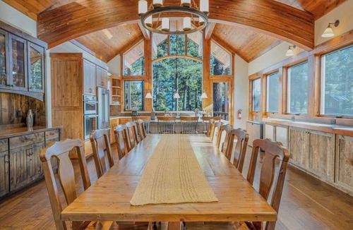 Lake Forest House | Stone Peak Lodge with a Pool Table, Hot Tub, Firepit and Gorgeous Wood and Stonework