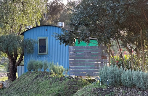 Napier Cabin | WindHorse Shepherds Hut situated on our rustic eco equestrian small holding.