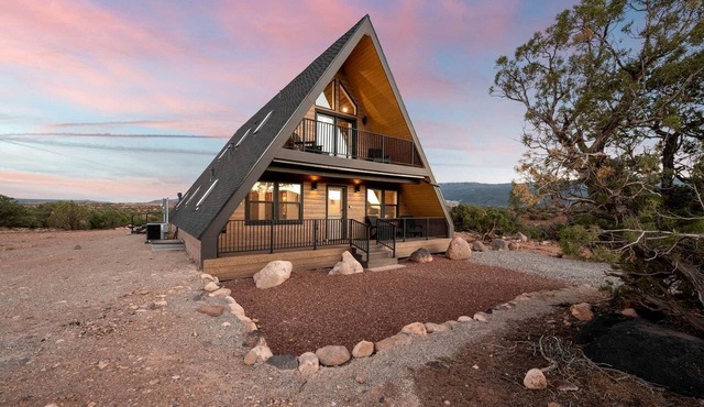 Experience Pure Glamping on this A-frame Placed in the Middle of the Desert in Wayne County, Utah in Wayne County