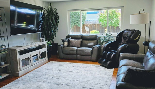 Garden Retreat - 2BR Home with Gym, Massage Chair, Tesla Charger
