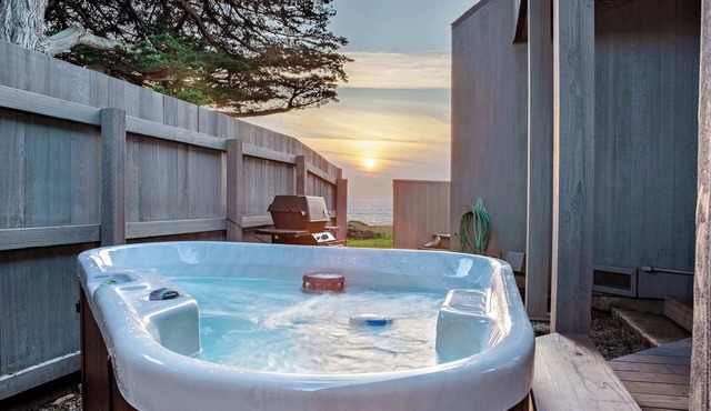 Sea Ranch 3BR oceanfront retreat with hot tub steps from Pebble Beach