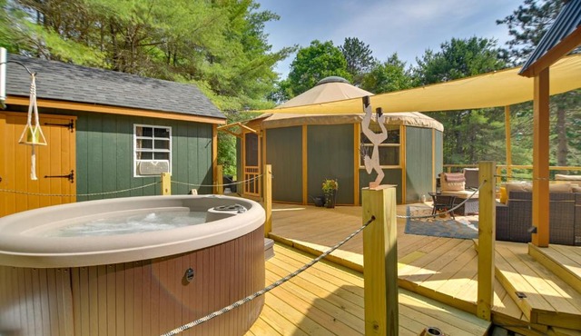 Unique Yurt Cabin Experience in Woods w/Hot Tub in Harrison