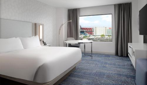 One King Bed with Stadium View