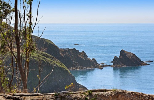 Albion House | Ocean view home with free WiFi, private hot tub, furnished deck, & gas grill